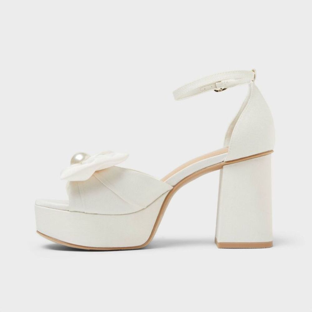 Open Box - A New Day - Women’s Melody Heels with Memory Foam Insole - A N White - Picture 2 of 3